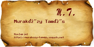 Muraközy Tamás névjegykártya